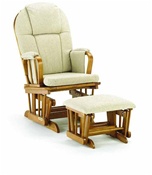Shermag Chanderic  Glider Rocker and Ottoman 37913cb in Pecan