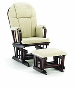 Shermag Chanderic  Glider Rocker and Ottoman 37913cb in Black Cherry