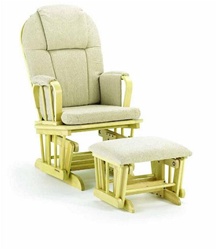 Shermag Chanderic  Glider Rocker and Ottoman 37913cb in Natural
