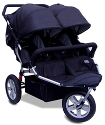 CityX3 Swivel Twin Double Stroller in Classic Black