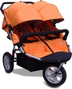 CityX3 Swivel Twin Double Stroller in Autumn Orange