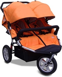 CityX3 Swivel Twin Double Stroller in Autumn Orange