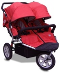 CityX3 Swivel Twin Double Stroller in Alpine Red