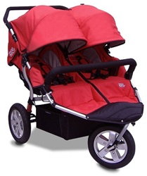 CityX3 Swivel Twin Double Stroller in Alpine Red