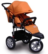 Tike Tech CityX3 Swivel Single Stroller in Autumn Orange