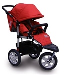 Tike Tech CityX3 Swivel Single Stroller in Alpine Red