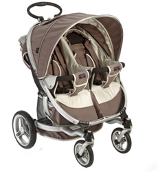 Valco Twin Ion Double Stroller in Almond