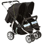 Valco Baby Twin Latitude EX Double Stroller in Silk Black