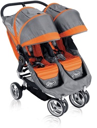 City Mini Double Stroller by Baby Jogger Orange / Grey