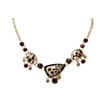 Swarovski Crystals/Tiger Shell Necklace