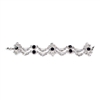 Art Deco Designer Bracelet with Black and White Swarovski Crystals