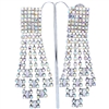 Extravagant Mozaic Clip-On Earrings with AB Swarovski Crystals
