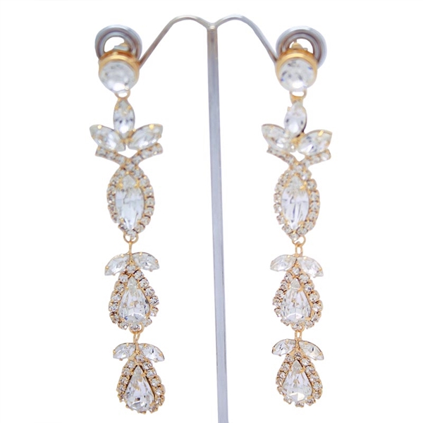 Swarovski Crystals Long Drop Earrings