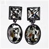 â€‹Clip-On Allure Earrings Black Diamond Silver