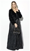 Classic Rabbit Fur Long Sleeves Waistcoat - Elegant Black - Small