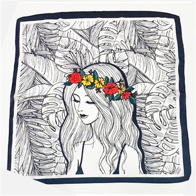 Tropical Girl Silk Scarf