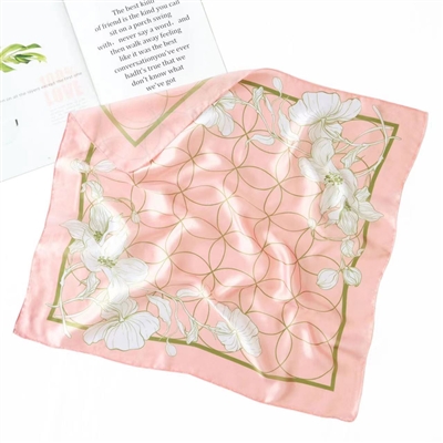 Floral Circle Silk Scarf