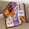 Horse Checker Silk Scarf