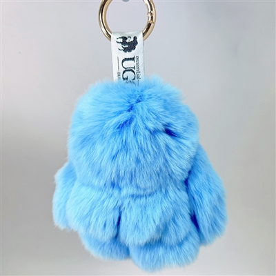 Rex Rabbit Fur Bunny Key Holder Sky Blue