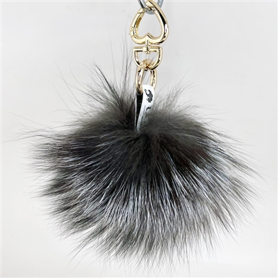 Fox Fur Pompom Keyring