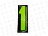 7.5â€ Number Stickers Green/Black -1 Dozen Pack