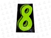 7.5â€ Number Stickers Green/Black -8 Dozen Pack