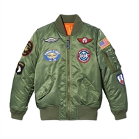 Alpha Youth MA-1 Jacket with Patches - YJM21001C1