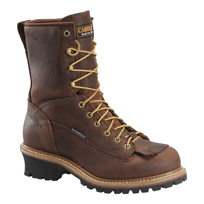 Carolina 8 Inch Waterproof Lace to Toe Logger Boots - CA8824