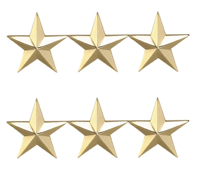 Three Star 1 Inch Gold Insignia - 4472G