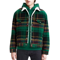 Levis Plaid Evergreen Sherpa Trucker Jacket A5015-0000