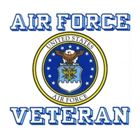 US Air Force Veteran with Crest Logo Decal D189-AF
