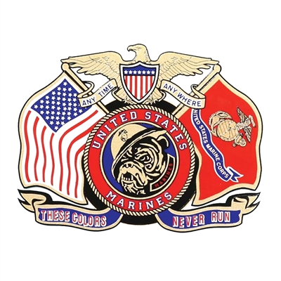 Marine Corps Decal These Colors Never Run D32-M