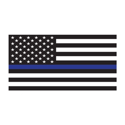 American Flag Thin Blue Line Decal D420