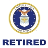 US Air Force Retired with Air Force Seal Decal D51-AFR