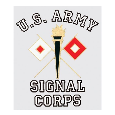 US Army Signal Corps with Branch Insignia Decal D83-A