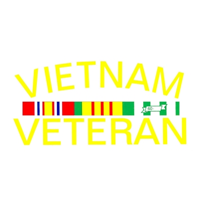 Vietnam Veteran Ribbon Decal - D90