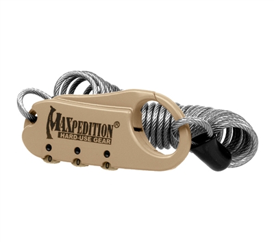 Maxpedition Khaki Steel Cable Lock - CABLOCK