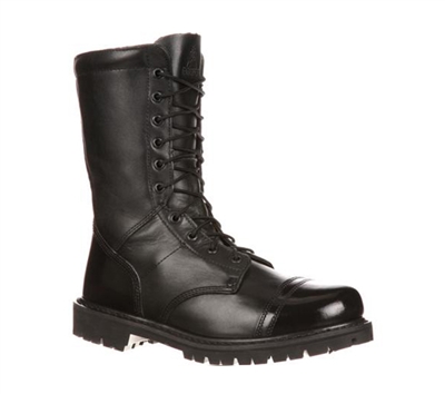 Rocky Boots 2090 Mens Black 10-Inch Zipper Paraboot Duty Boot