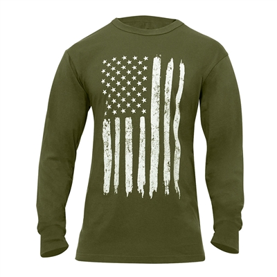 Rothco Distressed US Flag Long Sleeve T-Shirt 10331