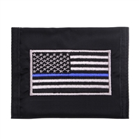 Rothco Thin Blue Line Flag Nylon Commando Wallet 10649