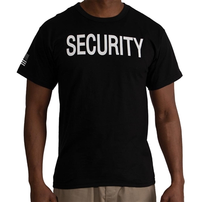 Rothco  2-Sided Security T-Shirt with US Flag On Sleeve - 11040