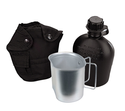 Rothco Black 3 Piece Canteen Kit - 1141