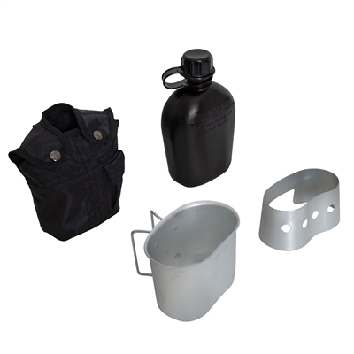 Rothco Black 4 Piece Canteen Kit - 1144