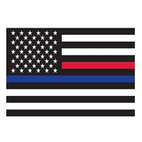Rothco Thin Red and Blue Line Flag Decal 1292