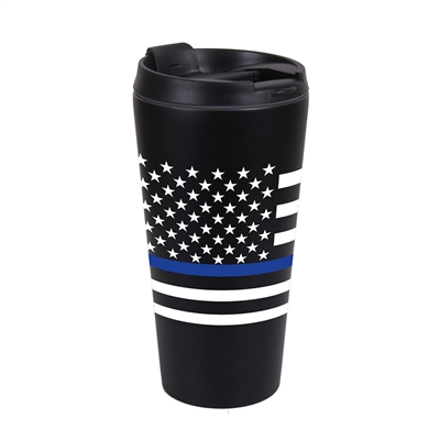 Rothco Thin Blue Line Flag Travel Mug - 1299