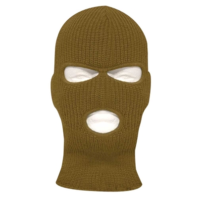 Rothco Coyote Fine Knit Three Hole Facemask - 15989