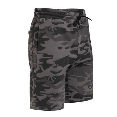 Rothco Black Camo Sweat Shorts - 1785