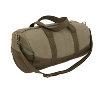 Rothco 2 Tone Canvas Duffle Bag witha Brown Bottom 2220