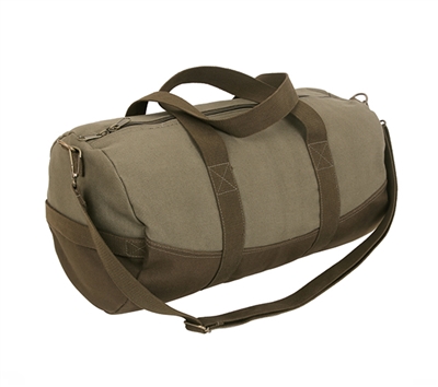 Rothco 2 Tone Canvas Duffle Bag witha Brown Bottom 2220