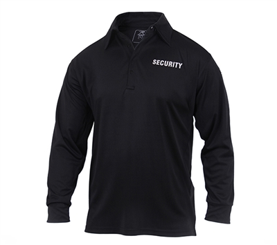 Rothco Moisture Wicking Long Sleeve Security Polo 2716